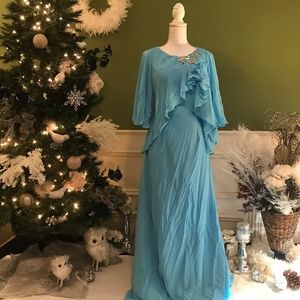 Mother of the bride blue gown